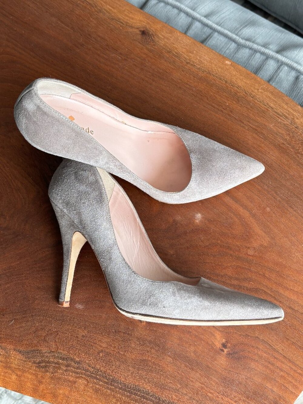 Kate Spade New York Gray Suede Licorice Pumps – Made in Italy – Size 6.5B